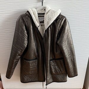 Metallic Jacket with Sherpa Lining